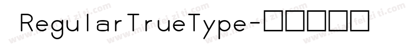  RegularTrueType字体转换